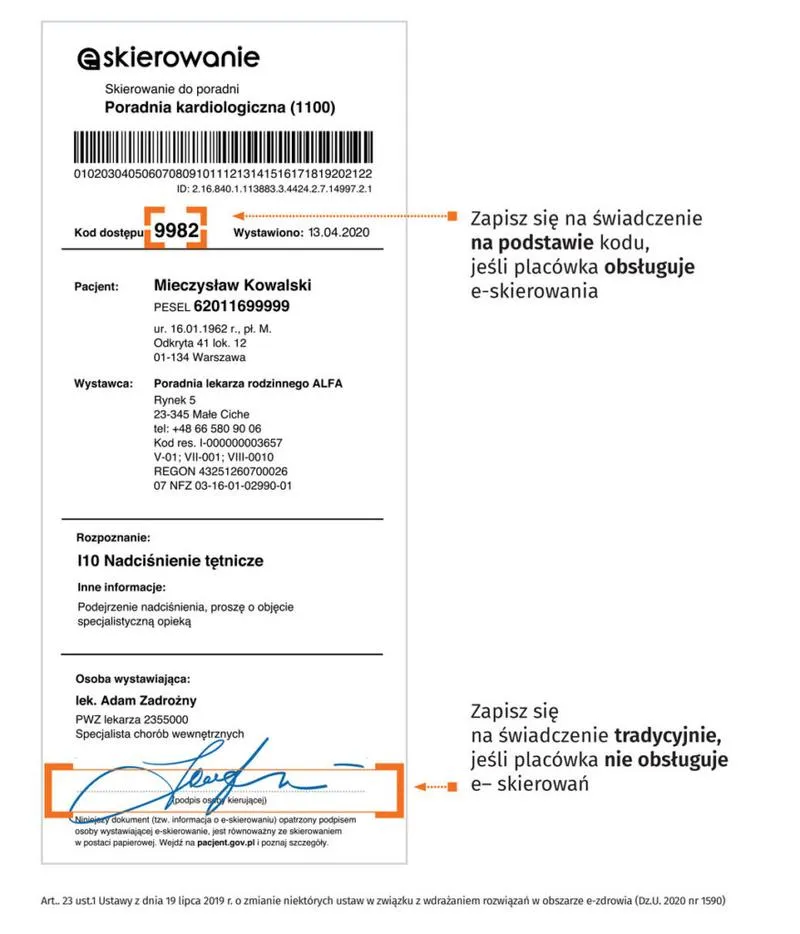 E-skierowanie na rehabilitację