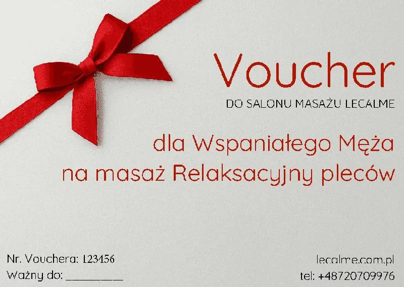 Voucher na masaż